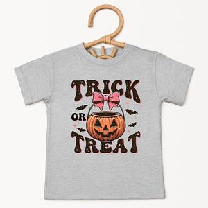 Футболка с коротким рукавом Coquette trick or treat bats для малышей The Juniper Shop, Heather Grey