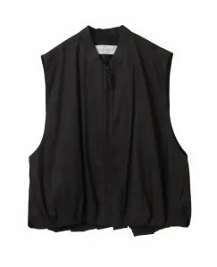 Блузон-жилет из льняного вискозы стрейч Plain People, цвет Black