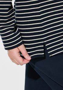 Топ с длинными рукавами SLIM. COL ROULÉ, MANCHES LONGUES ET Ulla Popken, темно-синий