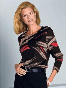 Рубашка с длинными рукавами в черный узор WITT WEIDEN