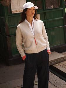 Бомбер Bailey из трикотажа NRBY, Silver Grey/Pink