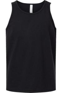 Майка молодежная BELLA + CANVAS Heather CVC, цвет solid black blend