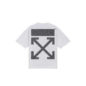 OFF-WHITE Футболка OFF WHITE Unisex белая с круглым вырезом, средней плотности