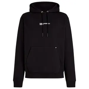 Худи Karl Lagerfeld Jeans A4M20063 с вертикальным логотипом (обычная модель), черный