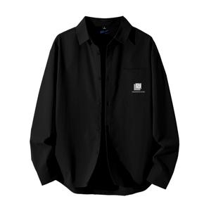 Рубашка мужская с лацканами тонкая WARRIOR, серый зеленый