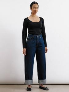 Подберите джинсы из чистого органического хлопка Albaray, темно-синий