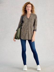 Футболка Annie Floral Longline White Stuff, Navy