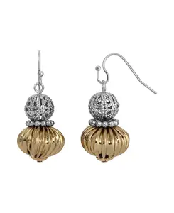 Двухцветные двойные серьги-подвески 2028, multi