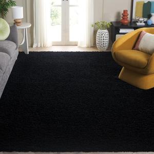 SAFAVIEH Athens Shag Collection ковер 275 x 366 см - Black, без линьки и простой в уходе, идеален для помещений с высокой проходимостью в гостиной, спальне (SGA119K)