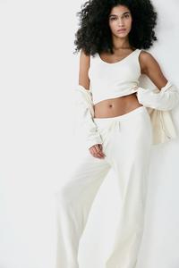 Брюки из синели H&M, бежевый