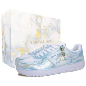 XTEP Кроссовки Air Force One с низким верхом, износостойкие, дышащие, для скейтбординга, унисекс, синие, серебристые