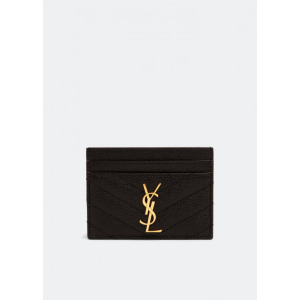 Картхолдер SAINT LAURENT Monogram card case, черный