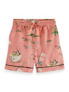 Девушки Прямые Шорты С Полной Печатью В Розовом SCOTCH & SODA