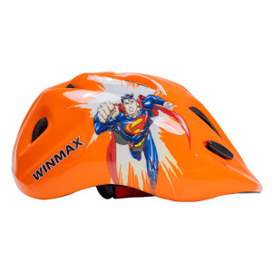 Шлем детский Carebull Winmax Bicycle Superman 4-10 Years Old, оранжевый