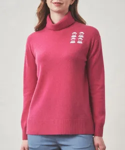 Водолазка из 100% кашемира Studio Picone, цвет Pink(025)