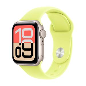 Умные часы Apple Watch SE 3, 2025 (GPS), 40 мм, Starlight Aluminum Case/Neon Yellow Sport Band - S/M