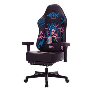 Игровое кресло Yunaseer Pretender, Model 4 Jinx, алюминий, подставка для ног, черный
