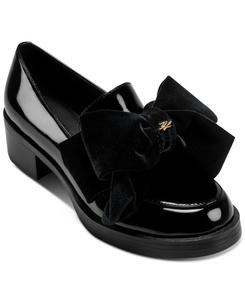 Женские лоферы Camilia Bow KARL LAGERFELD PARIS, Black/ Suede Bow