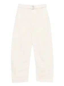 Джинсы с панелями и поясом Lemaire, нейтральный