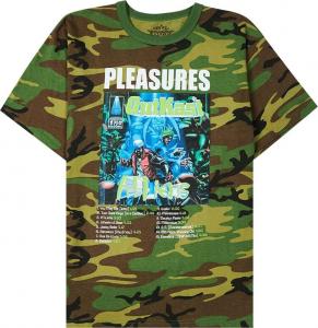Футболка Pleasures Atliens T-Shirt 'Camo', зеленый