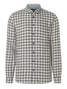 Maerz Muenchen Рубашка коричневого/светло-голубого цвета