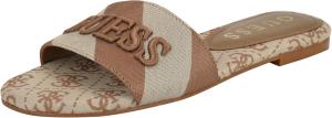 GUESS Женские Плоские Сандалии Harini, Medium Brown/White Stripe Multi 210