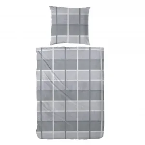 Постельное белье Primera «Бобровое постельное белье Рууту» в классическую клетку, серый