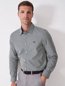 Классическая рубашка из поплина в полоску Crew Clothing, Emerald Green