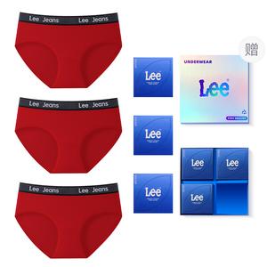 Классические трусы 101 для женщин упаковка 3 шт Lee, красный
