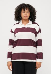 Поло Vero Moda Curve VMCMOLLY, Winetasting/Snow White/Bordeaux