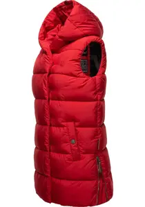 Стеганый жилет Navahoo "Madilynaa", стильный женский жилет без рукавов с капюшоном, красный