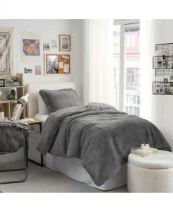 Комплект постельного белья Chunky Bunny Double the Thick - Coma Inducer Oversized Comfort Set, темно -серый