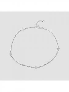 Adeliás Женский браслет в форме звезды из нержавеющей стали, 22 см, серебристый