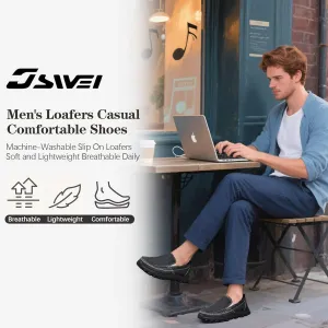 Мужские летние лоферы JSWEI, машинная стирка, шнуровка, повседневные слипоны, легкие, удобные с мягкой подошвой, для прогулок и путешествий, на пляж, подарок для мужчин, растягивающиеся лоферы