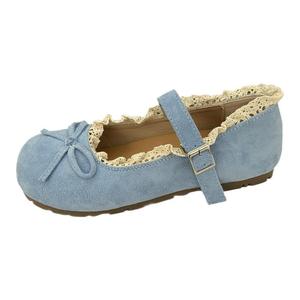 WUJI Голубые женские балетки Мэри Джейн, цвет Blue