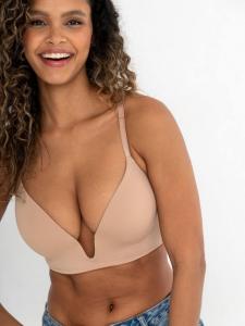 Бюстгальтер Push-Up с косточками, глубоким вырезом и низкой спинкой Pour Moi, Sand