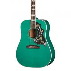 Gibson Hummingbird Standard прозрачный бирюзовый с футляром