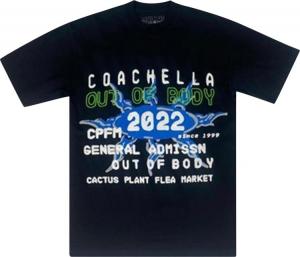 Футболка Cactus Plant Flea Market x Coachella Tee 'Black/Blue', черный