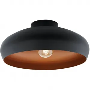 Потолочный светильник MOGANO E27, 1 шт. Потолочный светильник в стиле индустриальный, винтажный, для прихожей с цоколем E27 Eglo, черный/медный