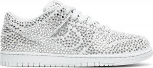 Лимитированные кроссовки Nike Cactus Plant Flea Market x Swarovski x Dunk Low 'Pure Platinum', белый