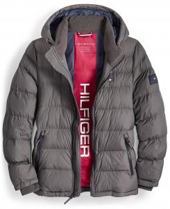 Мужской стеганый пуховик Tommy Hilfiger, угольный