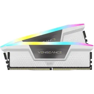 Оперативная память Corsair Vengeance RGB, 32 Гб DDR5 (2x16 Гб), 6200 МГц, CL36, CMH32GX5M2B6200C36W, Белый