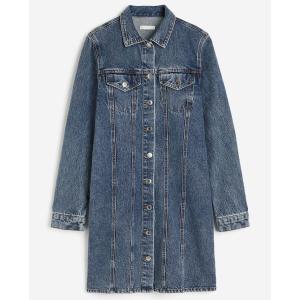 Платье H&M Cotton Denim, темно-синий