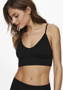 Only бюстье "ONLVICKY RIB SEAMLESS V-образным вырезом TOP NOOS", черный