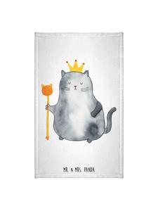 Mr. & Mrs. Panda Махровое полотенце "Король кошек" без слов, белое