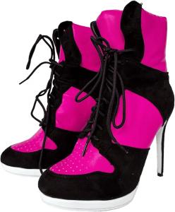 Ботильоны Frankie Hsu Stiletto Sport с высокой шпилькой для баскетбола, повседневные черные синие с белой подошвой кроссовки-ботинки, дизайнерская обувь большого размера для женщин