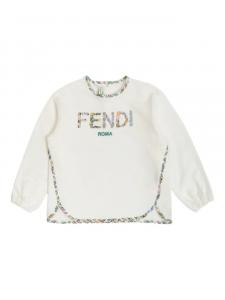 Толстовка Fendi Kids с цветочным принтом, белый
