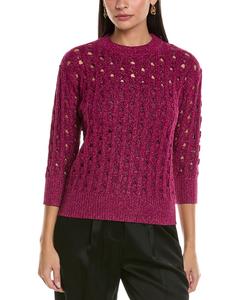 Свитер крючком St. John, розовый