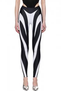 Эко-спортивные леггинсы из лайкры Mugler, мультиколор