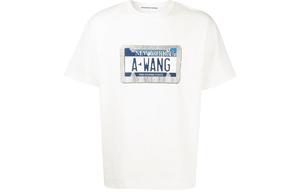 Футболка с принтом номерного знака Alexander Wang, белый
